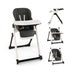 Foldable Feeding Sleep Playing High Chair with Recline Backrest for Babies and Toddlers-Dark Gray - Minihomy