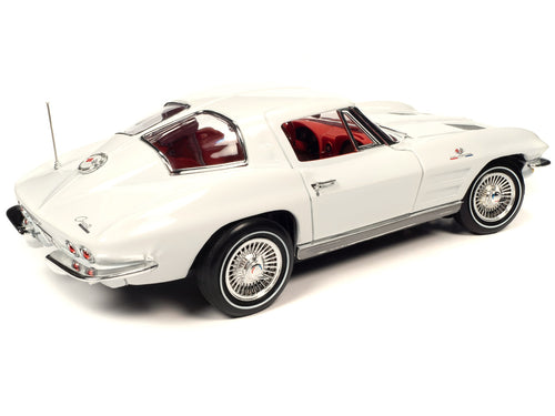 1963 Chevrolet Corvette Z06 Split-Window Coupe Ermine White with Red Interior