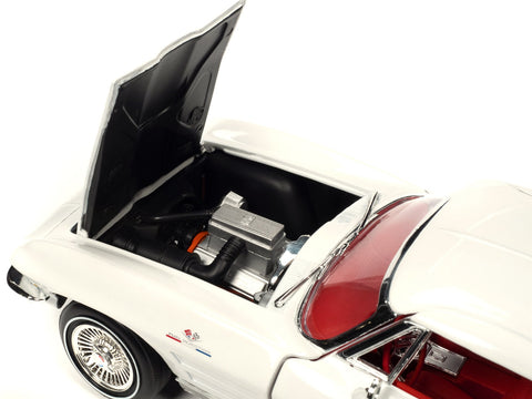 1963 Chevrolet Corvette Z06 Split-Window Coupe Ermine White with Red Interior