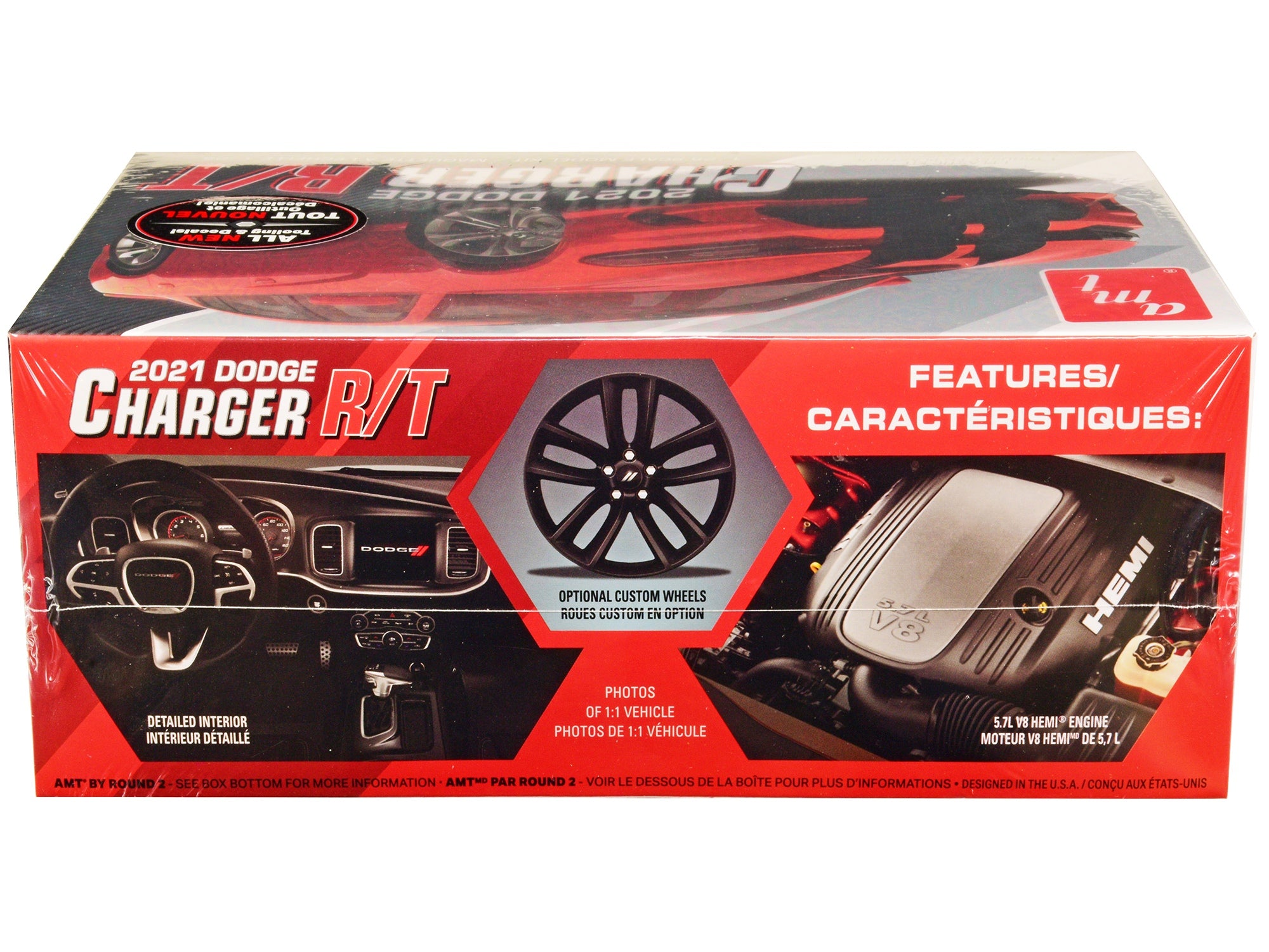 Skill 2 Model Kit 2021 Dodge Charger R/T 1/25 Scale Model by AMT