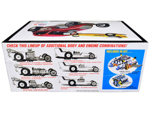 Skill 2 Model Kit Fiat Double Dragster Set of 2 Kits 1/25 Scale Model by AMT