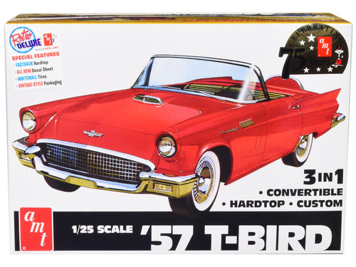 Skill 2 Model Kit 1957 Ford Thunderbird 3-in-1 Kit 1/25 Scale Model by AMT