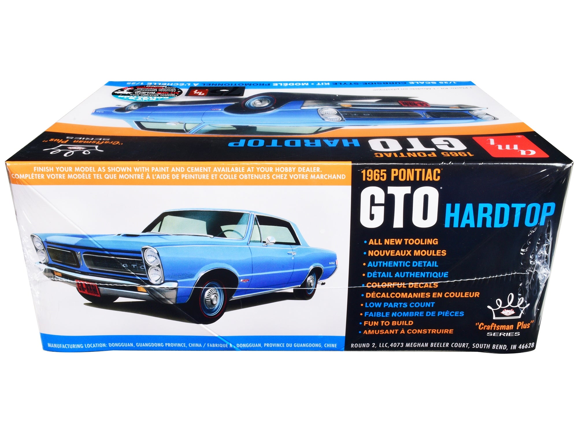 Skill 2 Model Kit 1965 Pontiac GTO Hardtop "Craftsman Plus" Series 1/25 Scale Model by AMT