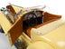 1935 Duesenberg SSJ Speedster Yukon Gold and Chocolate Brown 1/18 Diecast Model Car by Auto World - Minihomy