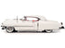 1953 Cadillac Eldorado Soft Top Alpine White with Red Interior 1/18 Diecast Model Car by Auto World - Minihomy