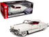 1953 Cadillac Eldorado Soft Top Alpine White with Red Interior 1/18 Diecast Model Car by Auto World - Minihomy