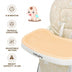 Folding Baby High Dining Chair with 6-Level Height Adjustment-Beige - Color: Beige - Minihomy