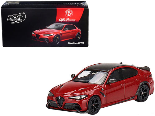 Alfa Romeo Giulia GTA Rosso GTA Red with Carbon Top 1/64 Diecast Model Car by BBR