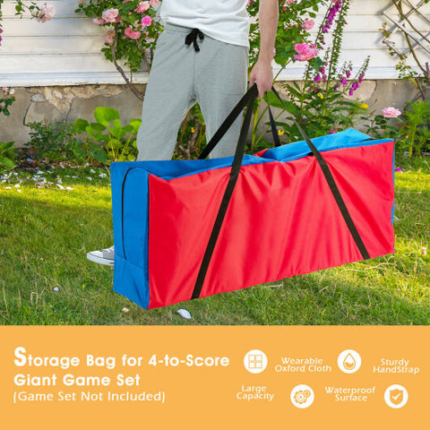 Giant Carry Storage Bag for 4 in a Row Game with Durable Zipper - Color: Red