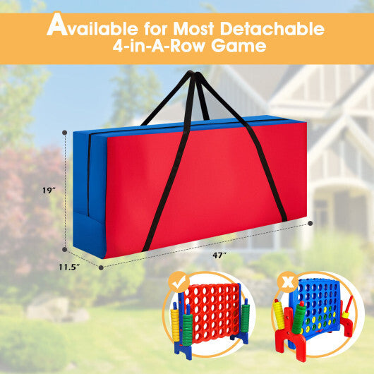 Giant Carry Storage Bag for 4 in a Row Game with Durable Zipper - Color: Red - Minihomy