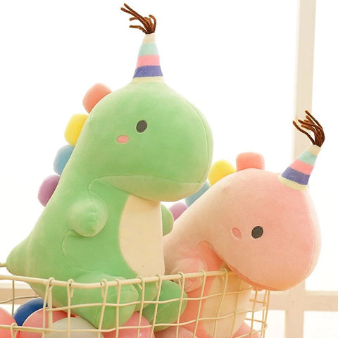 Dinosaur Plush Toys Cartoon Dinosaur Stuffed Animal Dolls Soft Down Cotton Dino Pillow