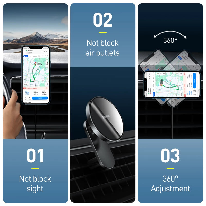Baseus Magnetic Car Phone Holder Wireless Charger for iPhone 13 iPhone 12 Pro Max Wireless Charging Car Charger Phone Holder