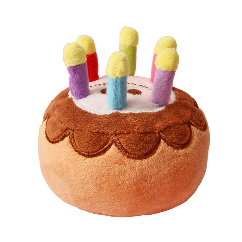 Pet Plush Toy Pet Birthday Candle Cake