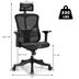 Ergonomic High Back Mesh Adjustable Swivel Office Chair-Black - Color: Black - Minihomy