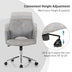 Adjustable Hollow Mid Back Leisure Office Chair with Armrest-Gray - Color: Gray - Minihomy