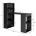 Computer Desk Writing Workstation Office with 6-Tier Storage Shelves-Black - Color: Black - Minihomy