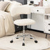 Computer Desk Chair Adjustable Sherpa Office Chair Swivel Vanity Chair-White - Color: White - Minihomy