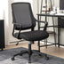 Modern Breathable Mesh Chair with Curved Backrest and Armrest-Black - Color: Black - Minihomy