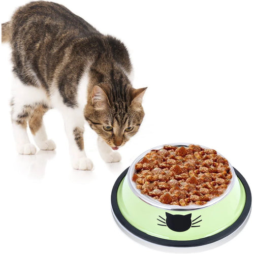 Color stainless steel pet cat bowl