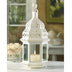 Moroccan White Candle Lantern - 13 inches - Minihomy