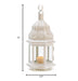 Moroccan White Candle Lantern - 13 inches - Minihomy