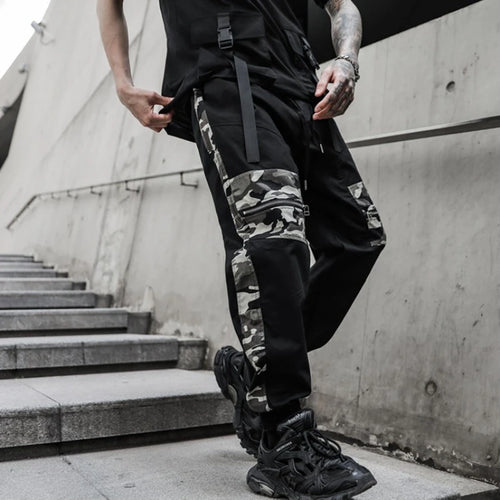 Multi-pocket Camouflage Stitching Casual Overalls
