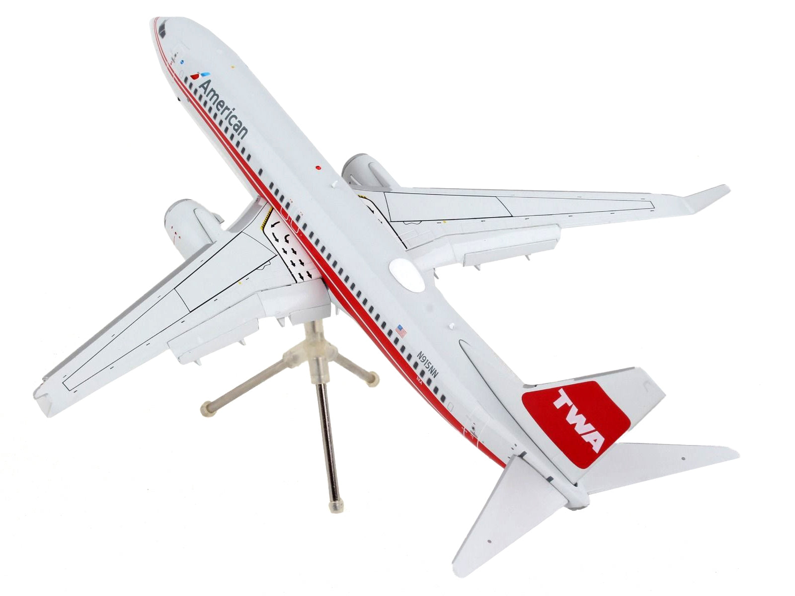 Boeing 737-800 Commercial Aircraft with Flaps Down "American Airlines - Trans World Airlines"
