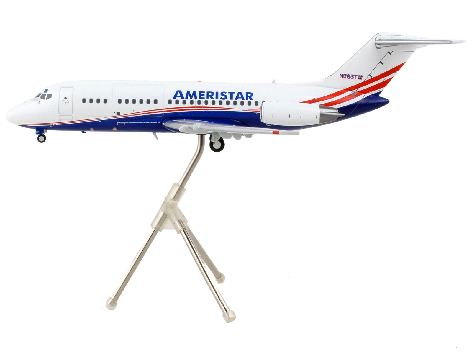 McDonnell Douglas DC-9-15F Commercial Aircraft "Ameristar Air Cargo" White with Blue and Red Stripes