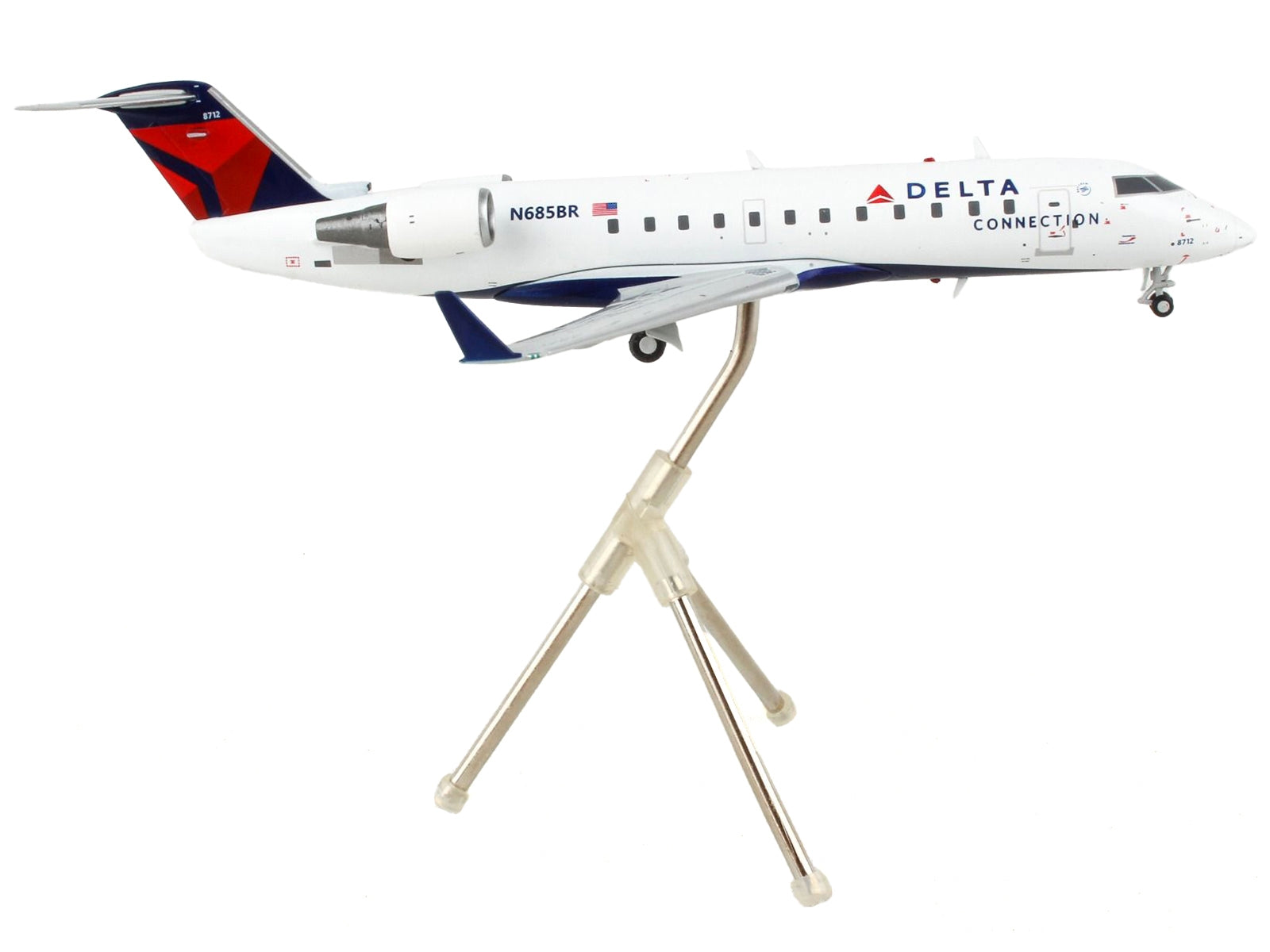 ombardier CRJ200 Commercial Aircraft "Delta Air Lines - Delta Connection" White with Blue and Red Tail