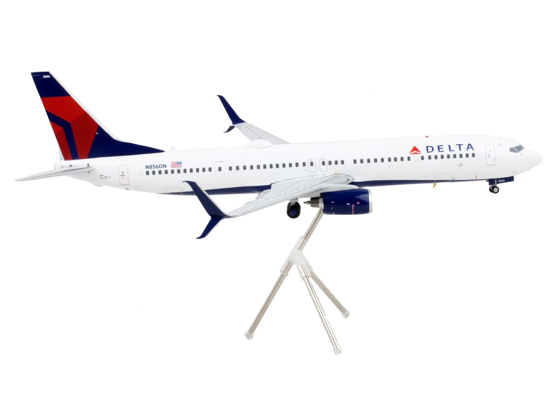 Boeing 737-900ER Commercial Aircraft "Delta Air Lines" White with Blue and Red Tail "Gemini 200" Series 1/200 Diecast Model Airplane by GeminiJets