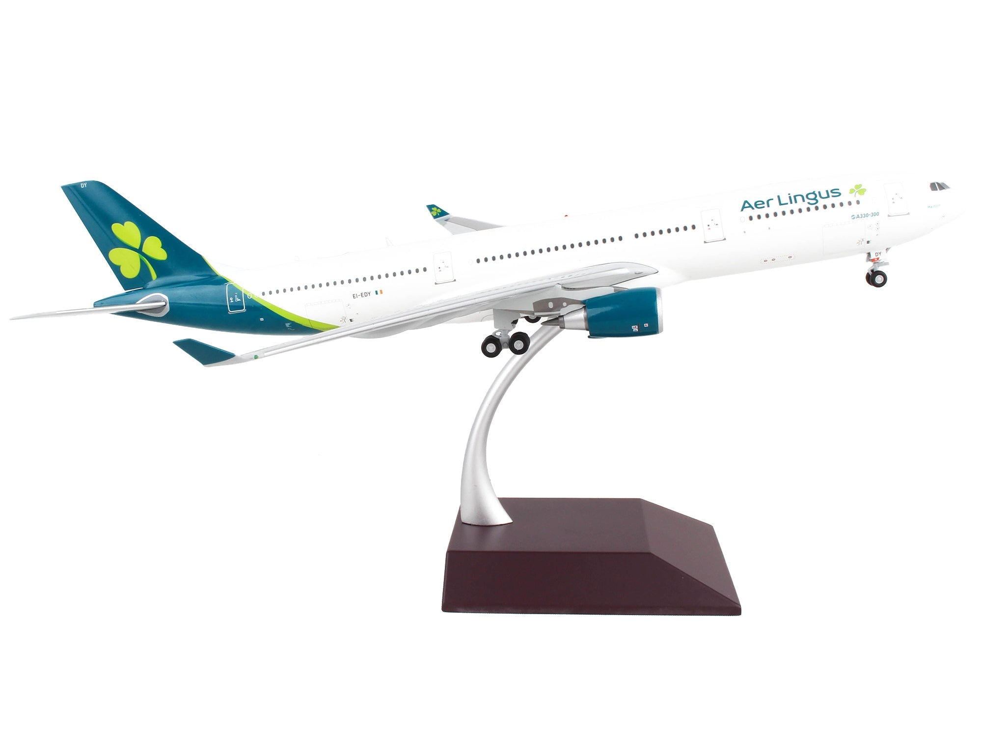 Airbus A330-300 Commercial Aircraft "Aer Lingus" White with Teal Tail "Gemini 200" Series 1/200 Diecast Model Airplane by GeminiJets