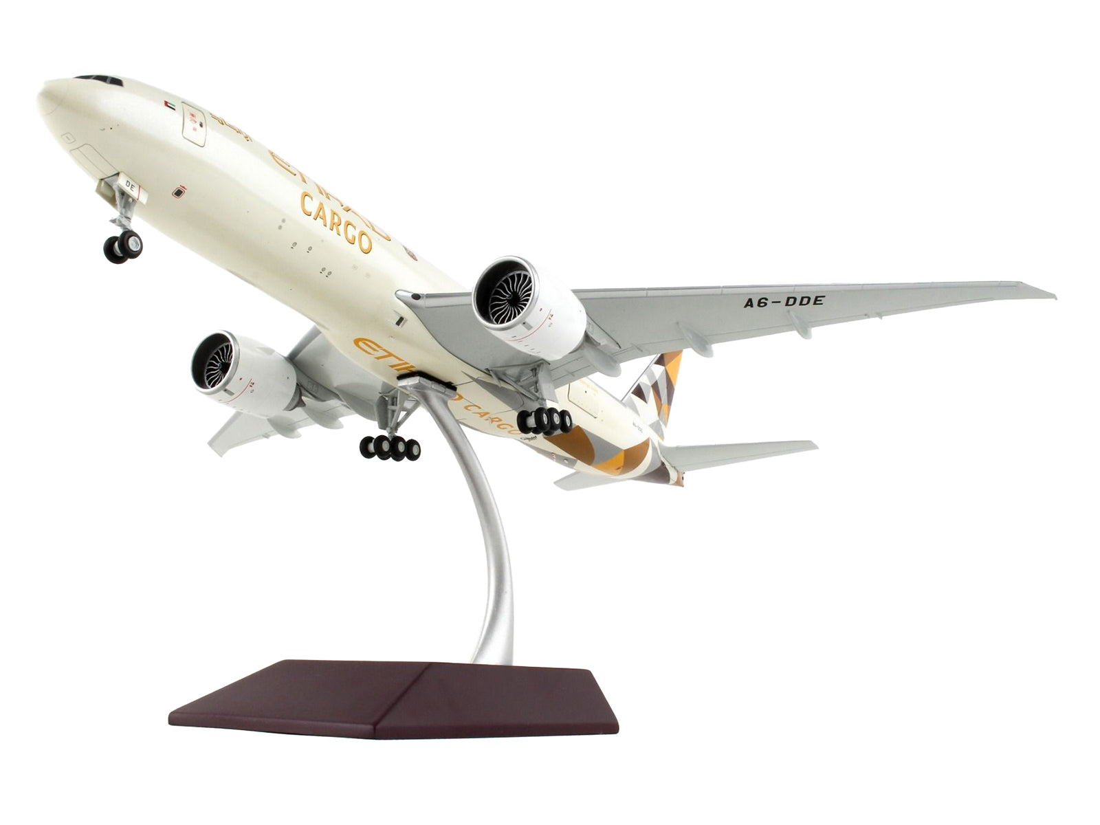 Boeing 777F Commercial Aircraft "Etihad Airways Cargo" Beige with Tail Graphics