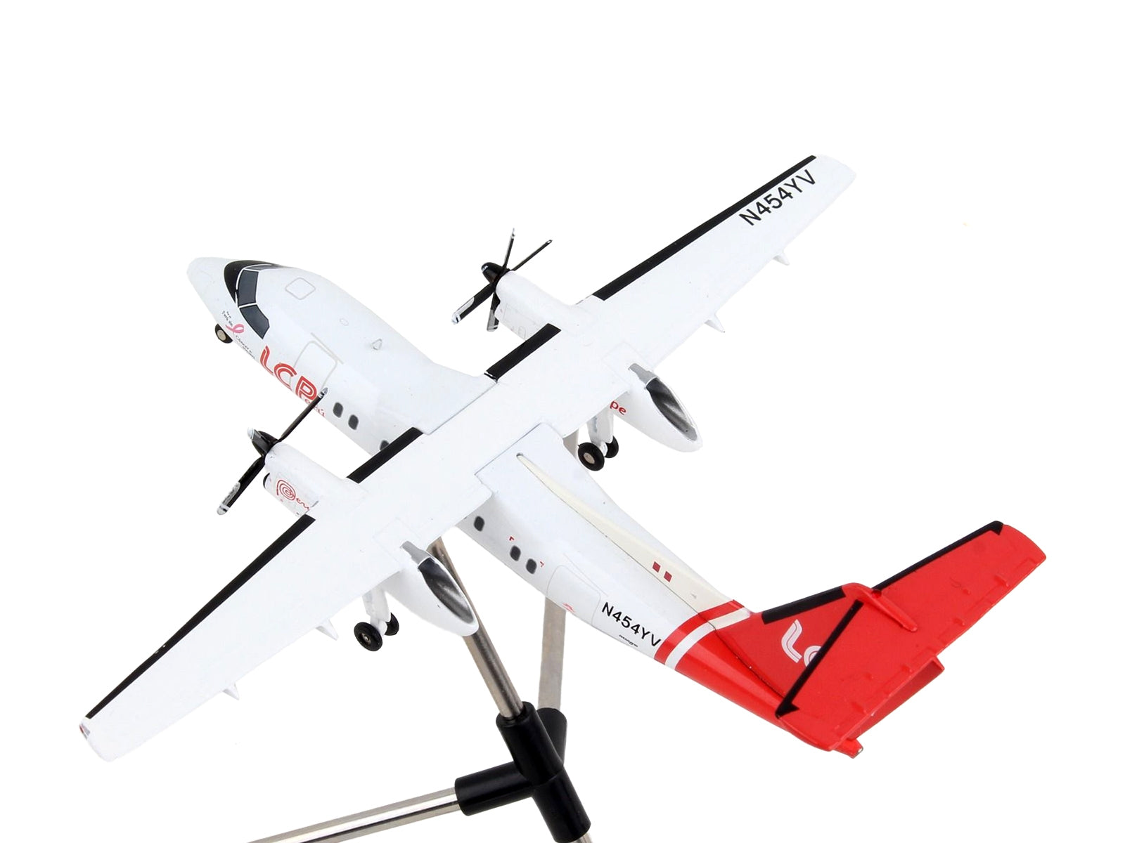 Bombardier Dash 8-200 Commercial Aircraft "LC Peru" White with Red Tail "Gemini 200" Series 1/200 Diecast Model Airplane by GeminiJets