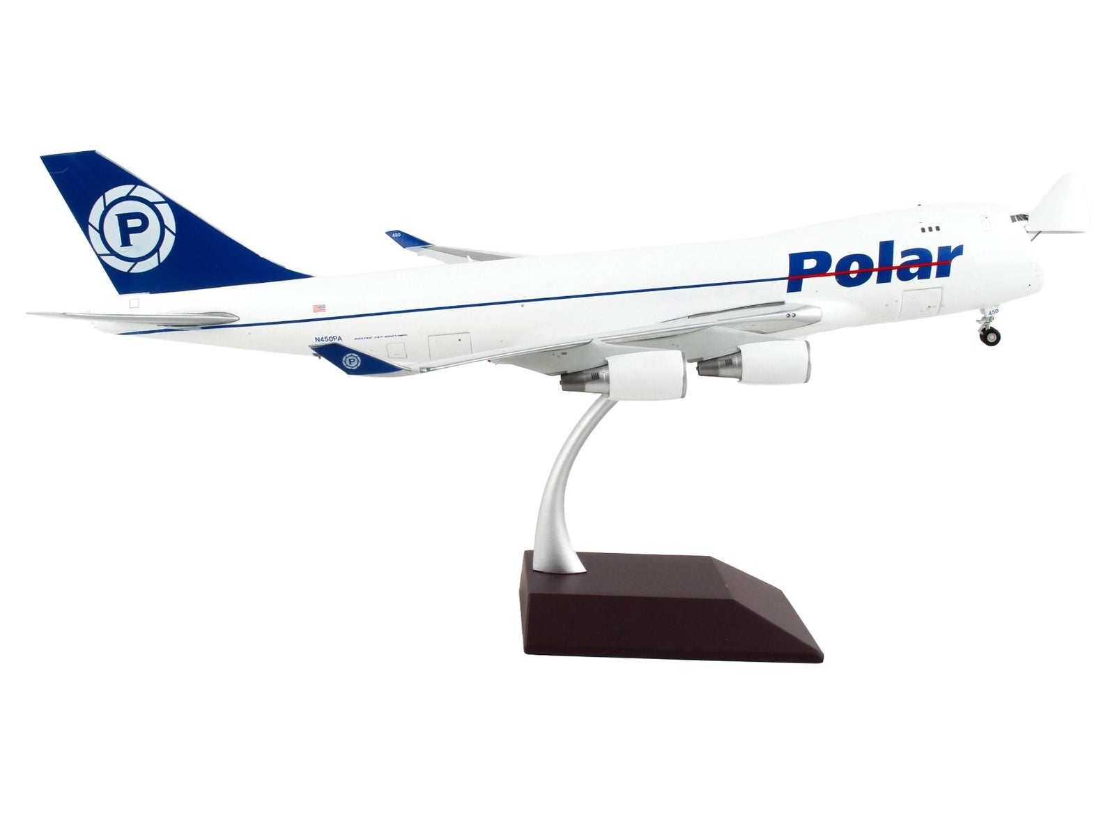 Boeing 747-400F Commercial Aircraft "Polar Air Cargo" White with Blue Tail