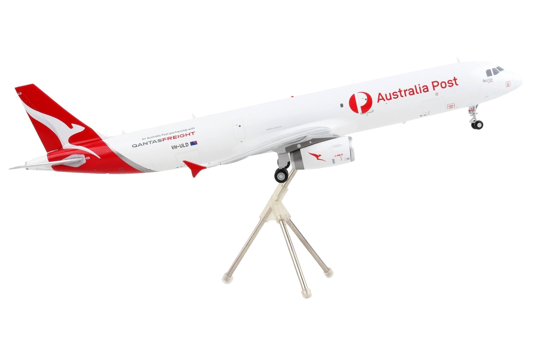 Airbus A321P2F Commercial Aircraft "Qantas Freight - Australia Post" White with Red Tail