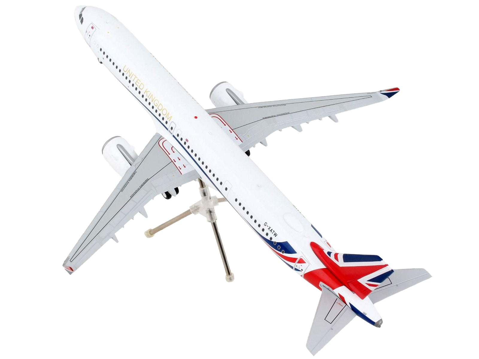 Airbus A321neo Commercial Aircraft "British Royal Air Force" White with United Kingdom Flag Graphics
