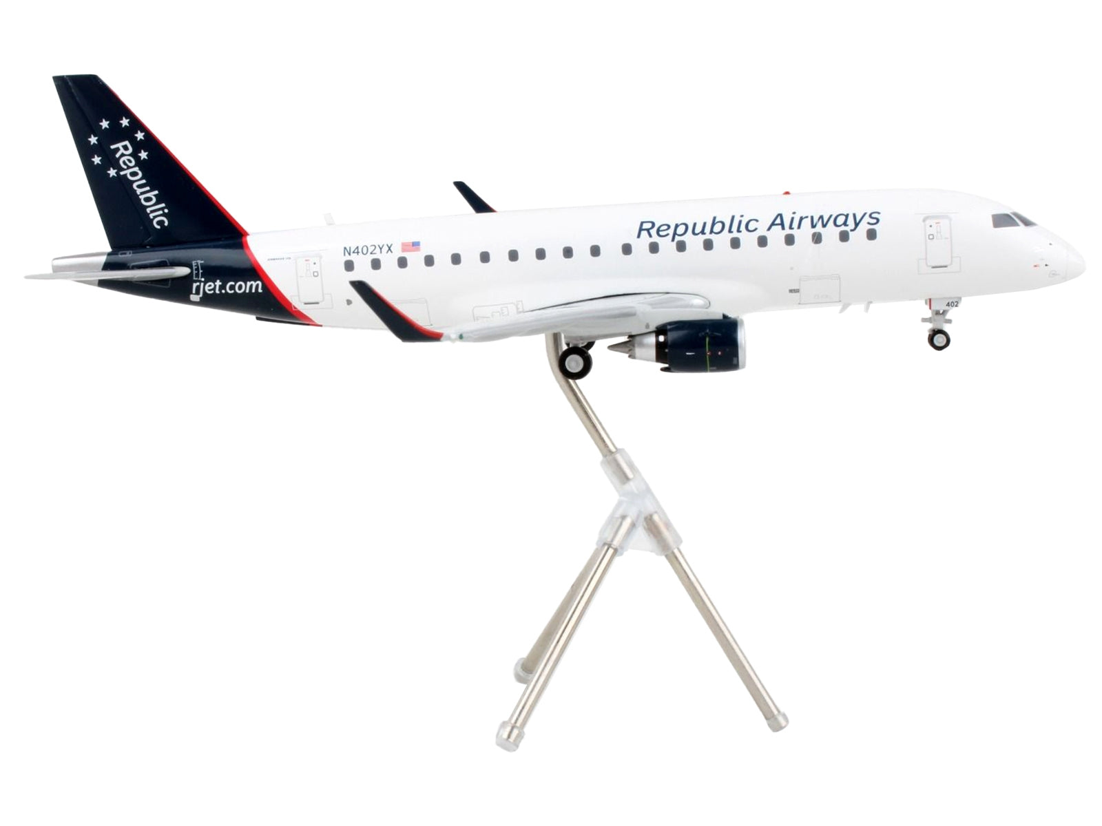 Embraer ERJ-175 Commercial Aircraft "Republic Airways" White with Blue Tail "Gemini 200" Series 1/200 Diecast Model Airplane by GeminiJets