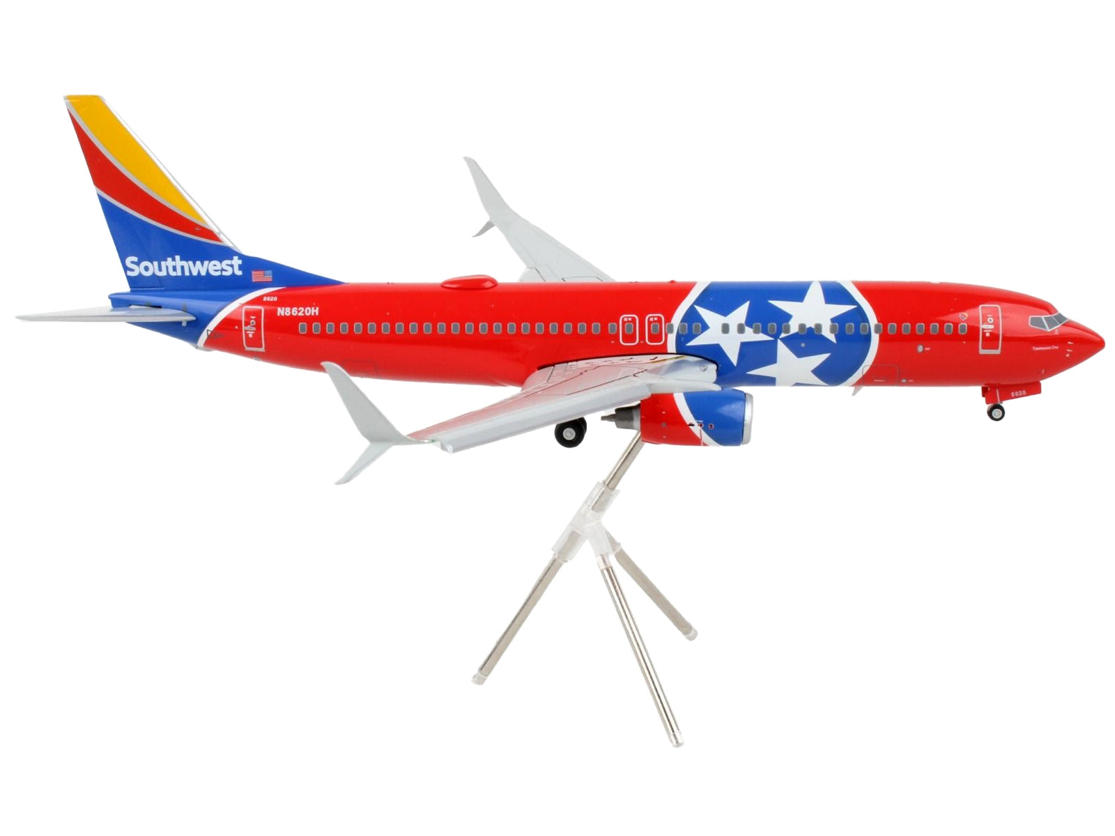 GeminiJets 1/200 Diecast: Boeing 737-800 "Southwest Airlines - Tennessee One" with Flaps Down, Tennessee Flag Livery