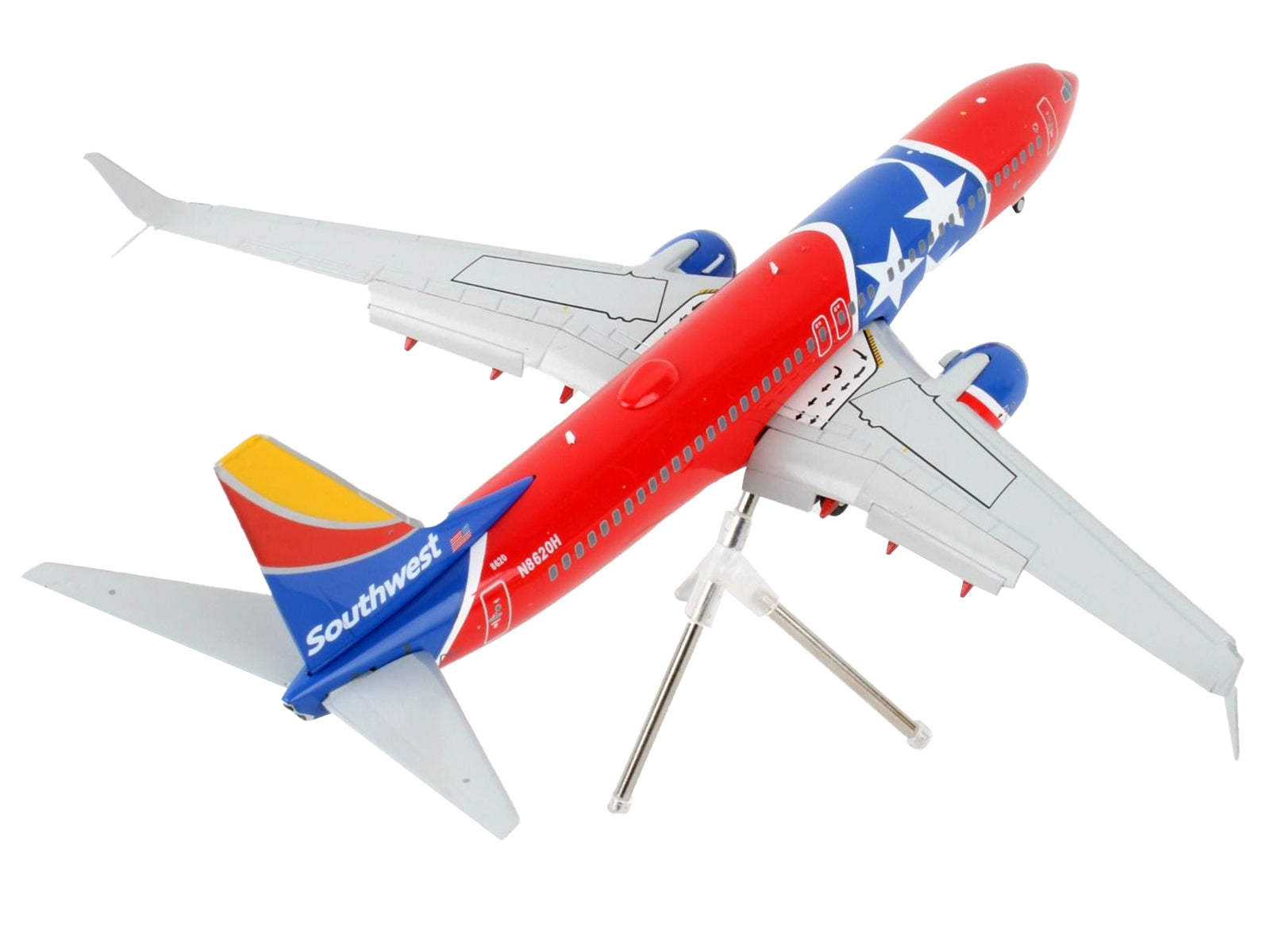 GeminiJets 1/200 Diecast: Boeing 737-800 "Southwest Airlines - Tennessee One" with Flaps Down, Tennessee Flag Livery