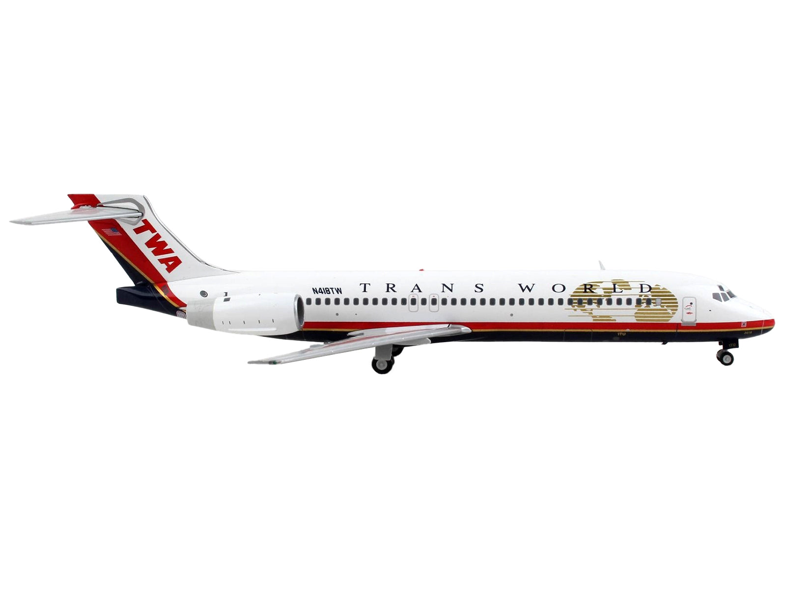 Boeing 717-200 Commercial Aircraft "Trans World Airlines" White with Red Stripes "Gemini 200" Series 1/200 Diecast Model Airplane by GeminiJets