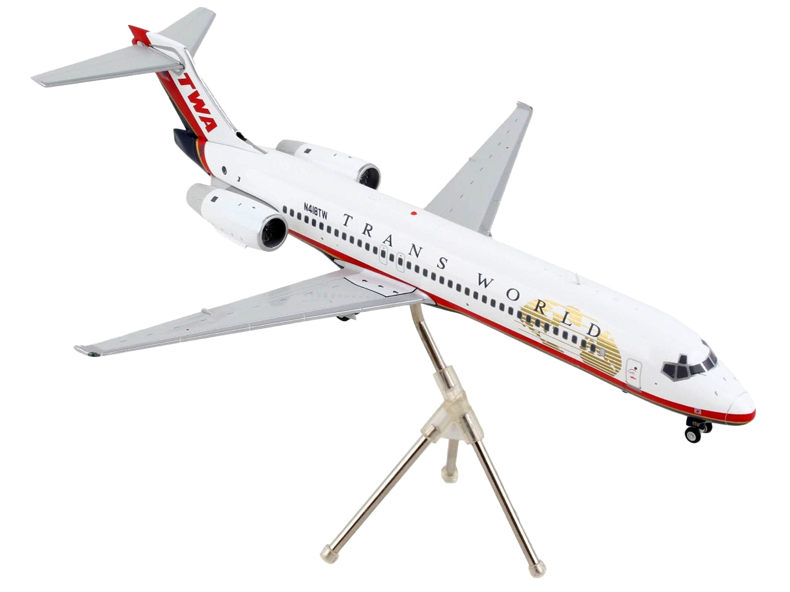 Boeing 717-200 Commercial Aircraft "Trans World Airlines" White with Red Stripes "Gemini 200" Series 1/200 Diecast Model Airplane by GeminiJets