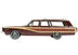 1965 Mercury Station Wagon Burgundy Metallic with Wood Panels Limited Edition to 200 pieces Worldwide 1/43 Model Car by Goldvarg Collection - Minihomy