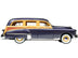 1949 Oldsmobile 88 Station Wagon Nightshade Blue with Cream and Woodgrain Sides and Red Interior - Minihomy