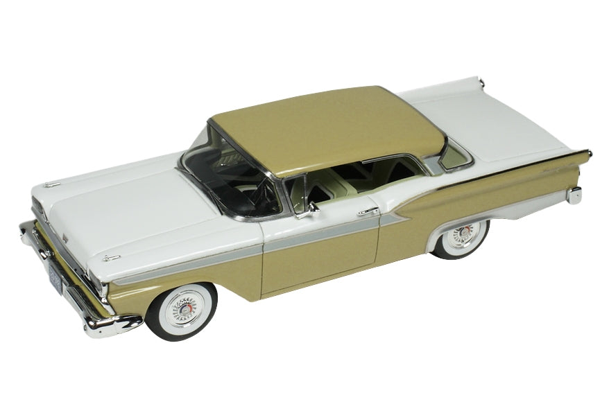 1959 Ford Fairlane 500 Inca Gold and White with Light Green Interior Limited Edition to 240 pieces Worldwide 1/43 Model Car by Goldvarg Collection - Minihomy