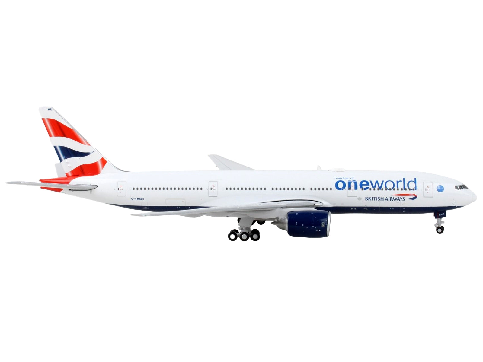 Boeing 777-200ER Commercial Aircraft "British Airways - OneWorld" White 1/400 Diecast Model Airplane by GeminiJets