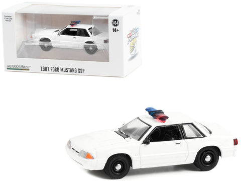 1987-1993 Ford Mustang SSP White Police Car with Light Bar 