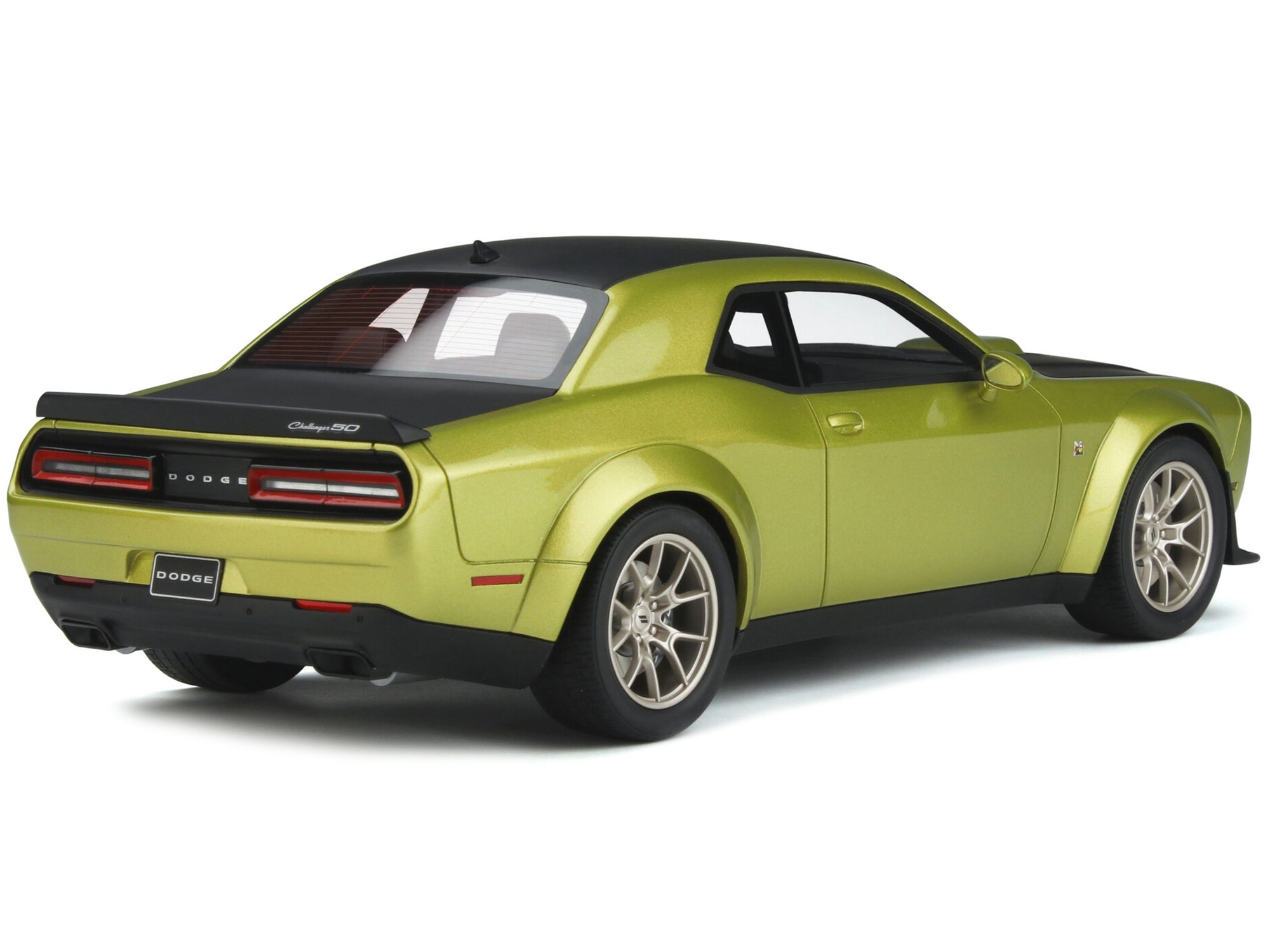 2020 Dodge Challenger R/T Scat Pack Widebody 50th Anniversary Green Metallic 1/18 Model Car by GT Spirit - Minihomy