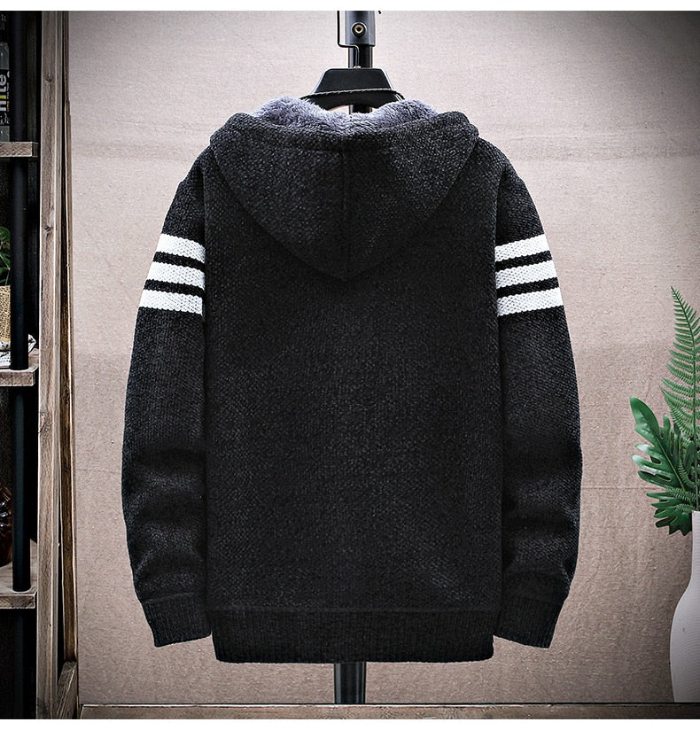 Hooded Men's Sweaters with Thick and Velvet Clothing - Minihomy