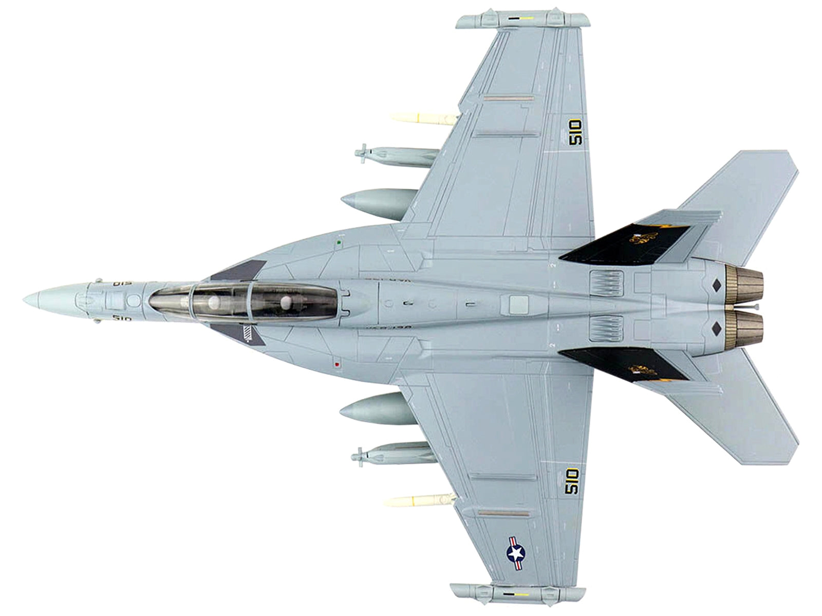 Boeing EA-18G Growler Aircraft "Yellow Jackets" "VAQ-138 US Navy" (2018) "Air Power Series" 1/72 Diecast Model by Hobby Master - Minihomy