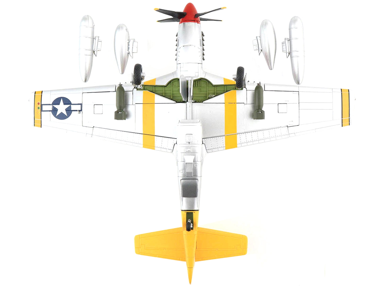 North American P-51D Mustang Fighter Aircraft "Marie" "Capt. Freddie Ohr 2th FS 52th FG" (1944) "Air Power Series" 1/48 Diecast Model by Hobby Master - Minihomy